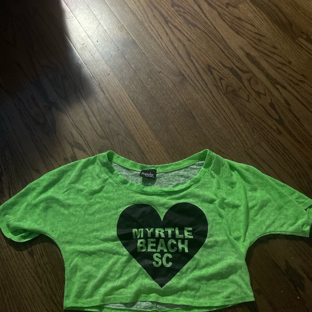 Neon Green Myrtle Beach Crop Top